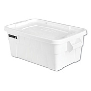 Rubbermaid Commercial BRUTE Tote with Lid, 14 gal, 17" x 28" x 11", White (9S30WHIEA)