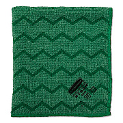 Rubbermaid Commercial HYGEN MICROFIBER CLOTH, 16" X 16", GREEN, 6/CARTON (Q62006GRNCT)