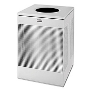 Rubbermaid Commercial SILHOUETTE SQUARE RECYCLING COLLECTION, 50 GAL, METAL, SILVER METALLIC (SC22ERBSM)