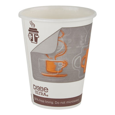 Georgia Pacific Professional Dixie Ultra Insulair Paper Hot Cup, 20 oz, Coffee Design, 40 Cups/Sleeve, 15 Sleeves/Carton (6350AR)