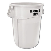 Rubbermaid Commercial VENTED ROUND BRUTE CONTAINER, 44 GAL, WHITE, RESIN, 4/CARTON (1779740)