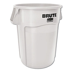 Rubbermaid Commercial VENTED ROUND BRUTE CONTAINER, 44 GAL, WHITE, RESIN, 4/CARTON (1779740)