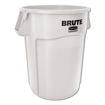 Rubbermaid Commercial VENTED ROUND BRUTE CONTAINER, 44 GAL, WHITE, RESIN, 4/CARTON (1779740)