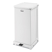 Rubbermaid Commercial DEFENDERS QUIET STEP CAN, 6.5 GAL, METAL, WHITE (QST12EPLWH)