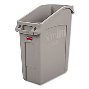 Rubbermaid Commercial SLIM JIM UNDER-COUNTER CONTAINER, 13 GAL, POLYETHYLENE, BEIGE (2026698)