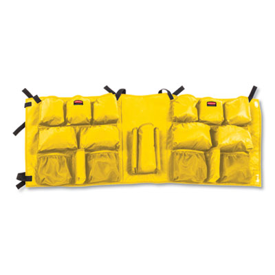 Rubbermaid Commercial Slim Jim Caddy Bag, 19 Compartments, 10.25w x 19h, Yellow (2032951)