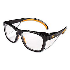 KleenGuard Maverick Safety Glasses, Black/Orange Full Frame, Clear Dual Lens, 12/Box (49312)