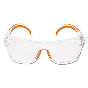 KleenGuard Maverick Safety Glasses, Clear/Orange Full Frame, Clear Dual Lens, 12/Box (49301)