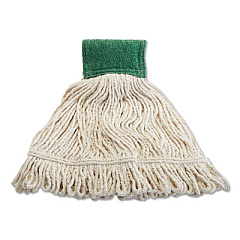 Rubbermaid Commercial SCRUBBING WET MOP, COTTON/SYNTHETIC BLEND, 19" X 6", WHITE (2036125)