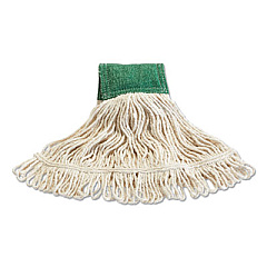 Rubbermaid Commercial SCRUBBING WET MOP, COTTON/SYNTHETIC BLEND, 15.75" X 6", WHITE (2036128)