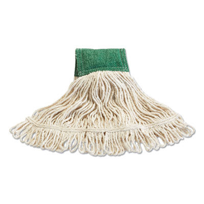 Rubbermaid Commercial SCRUBBING WET MOP, COTTON/SYNTHETIC BLEND, 15.75" X 6", WHITE (2036128)