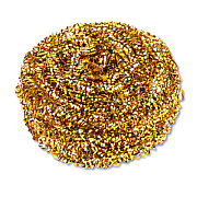 Kurly Kate Brass Scrubber, 50 g, Gold, 72/Carton (L180598)