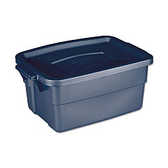 Rubbermaid Roughneck Storage Box, 3 gal, 10.63" x 15.69" x 7", Dark Indigo Metallic (RMRT030003)