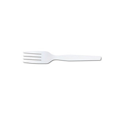 Dixie Plastic Cutlery, Heavy Mediumweight Fork, 100/Box (FM207)