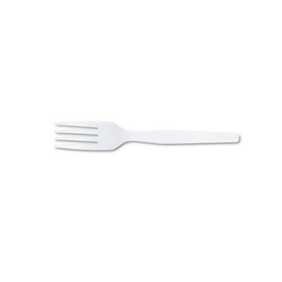 Dixie Plastic Cutlery, Heavy Mediumweight Fork, 100/Box (FM207)