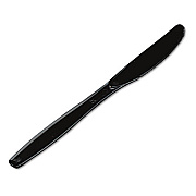 Dixie Plastic Cutlery, Heavyweight Knife, Black, 1,000/Carton (KH517)