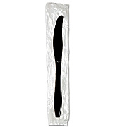 Dixie Individually Wrapped Heavyweight Knives, Plastic, Black, 1,000/Carton (KH53C7)