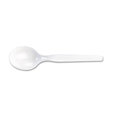 Dixie Plastic Cutlery, Heavy Mediumweight Soup Spoon, 100/Box (SM207)