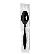 Dixie Individually Wrapped Heavyweight Spoon, Plastic, Black, 1,000/Carton (TH53C7)