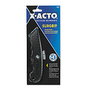 X-ACTO SurGrip Utility Knife with Contoured Metal Handle and Retractable Blade, Black (X3274)