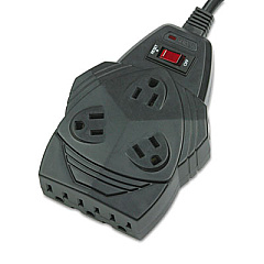 Fellowes Mighty 8 Surge Protector, 8 Outlets, 6 ft Cord, 1300 Joules, Black (99090)