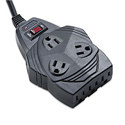 Fellowes Mighty 8 Surge Protector, 8 Outlets, 6 ft Cord, 1460 Joules, Black (99091)