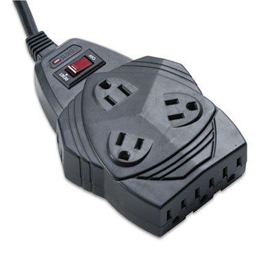 Fellowes Mighty 8 Surge Protector, 8 Outlets, 6 ft Cord, 1460 Joules, Black (99091)