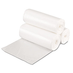 GEN High-Density Can Liners, 16 gal, 7 mic, 24" x 31", Natural, Perforated Roll, 50 Bags/Roll, 20 Rolls/Carton (243108)