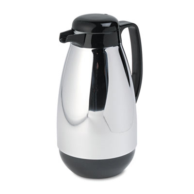 Hormel Vacuum Glass Lined Chrome-Plated Carafe, 1L Capacity, Black Trim (PM10CJ)