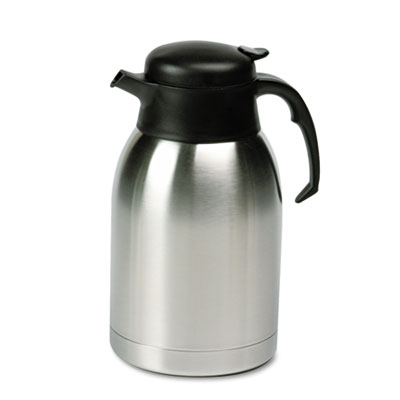 Hormel Stainless Steel Lined Vacuum Carafe, 1.9L, Satin Finish/Black Trim (SVC190)