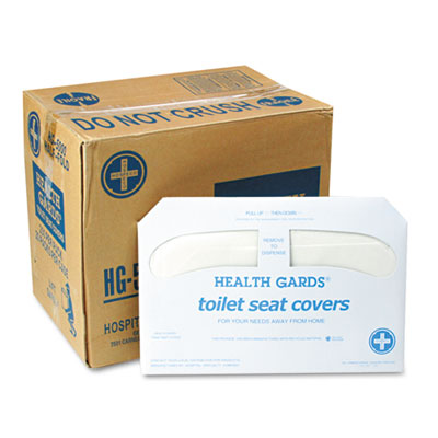HOSPECO Health Gards Toilet Seat Covers, 14.25 x 16.5, White, 250/Pack, 20 Packs/Carton (HG5000CT)