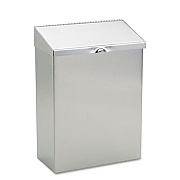 HOSPECO Wall Mount Sanitary Napkin Receptacle, Stainless Steel (ND1E)