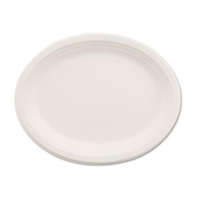 Chinet Classic Paper Dinnerware, Platter, 9.75 x 12.5, White, 500/Carton (21257CT)