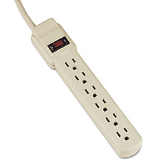 Innovera Power Strip, 6 Outlets, 4 ft Cord, Ivory (73304)