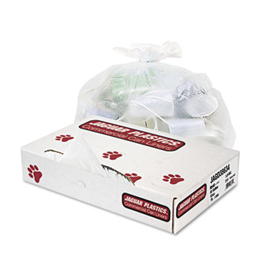 Jaguar Plastics INDUSTRIAL DRUM LINERS, ROLLS, 60 GAL, 2.7 MIL, 38" X 63", CLEAR, 50/CARTON (JAGD38634CL)