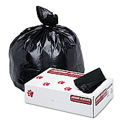 Jaguar Plastics INDUSTRIAL STRENGTH LOW-DENSITY COMMERCIAL CAN LINERS, 60 GAL, 1.7 MIL, 38" X 58", BLACK, 100/CARTON (JAGG3858HBL)