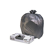 Jaguar Plastics INDUSTRIAL STRENGTH LOW-DENSITY COMMERCIAL CAN LINERS, 56 GAL, 1.7 MIL, 43" X 47", BLACK, 100/CARTON (JAGG4347HBL)
