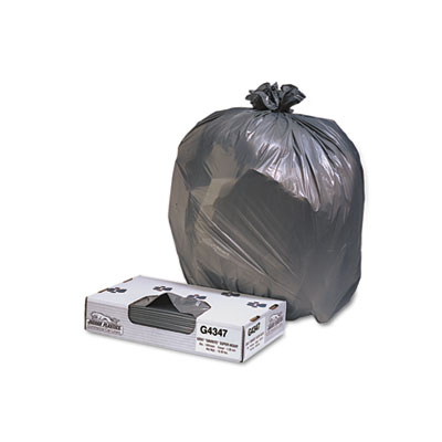 Jaguar Plastics INDUSTRIAL STRENGTH LOW-DENSITY COMMERCIAL CAN LINERS, 56 GAL, 1.7 MIL, 43" X 47", BLACK, 100/CARTON (JAGG4347HBL)