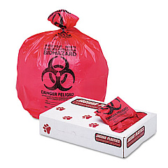 Jaguar Plastics IW2432R Linear Low Density Health Care Trash Can Liners