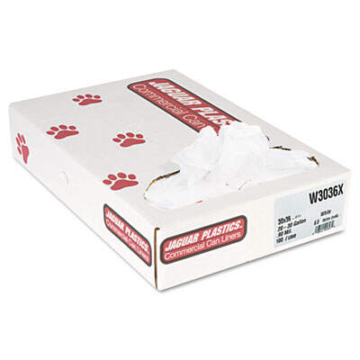 Jaguar Plastics W3036X Linear Low Density Industrial Can Liners