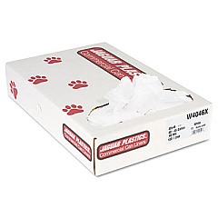 Jaguar Plastics INDUSTRIAL STRENGTH LOW-DENSITY COMMERCIAL CAN LINERS, 45 GAL, 0.9 MIL, 40" X 46", WHITE, 100/CARTON (JAGW4046X)