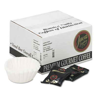 Distant Lands Coffee Coffee Portion Packs, 1.5oz Packs, French Roast, 42/Carton (308042)