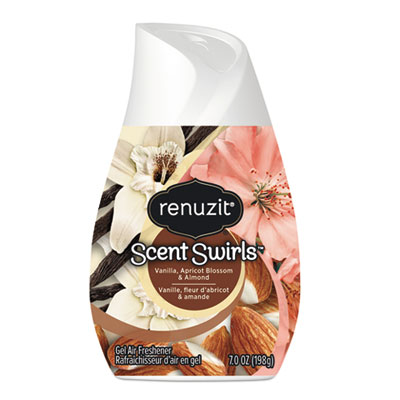 Renuzit ADJUSTABLES AIR FRESHENER, VANILLA, APRICOT BLOSSOM AND ALMOND, 7 OZ SOLID (03661)