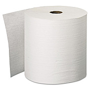 Scott Essential Plus Hard Roll Towels, 1.5" Core, 8" x 600 ft, White, 6 Rolls/Carton (11090)