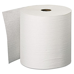 Scott Essential Plus Hard Roll Towels, 1.5" Core, 8" x 600 ft, White, 6 Rolls/Carton (11090)
