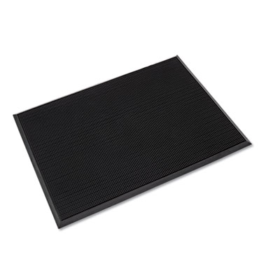 Crown Mat-A-Dor Entrance Scraper Mat, Black Fingertip Textured Rubber Surface, 36" x 72" (MAFG62BK)