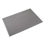 Crown Ribbed Vinyl Anti-Fatigue Mat, Rectangular, Gray Ribbed Surface, 36" x 10 ft (FL3610GY)