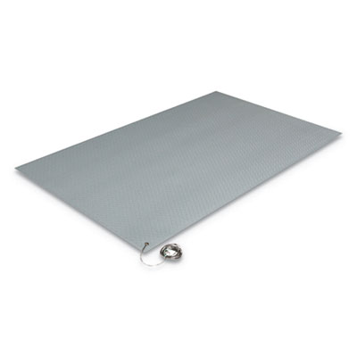 Crown Antistatic Comfort-King Mat, Sponge, 24 x 60, Steel Gray (ZC0025GY)