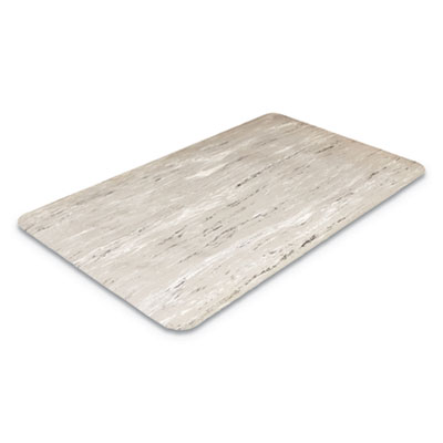 Crown Cushion-Step Marbleized Rubber Mat, Rectangular, Gray Smooth Surface, 36" x 72" (CU3672GY)