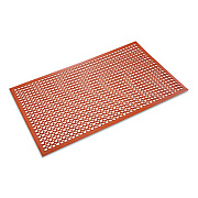 Crown Grease-Resistant Safewalk-Light Wet/Oily Floor Anti-Fatigue Drainage Mat, 0.5" Thick, 36 x 60, Terra Cotta Perforated Surface (WSCT35TC)